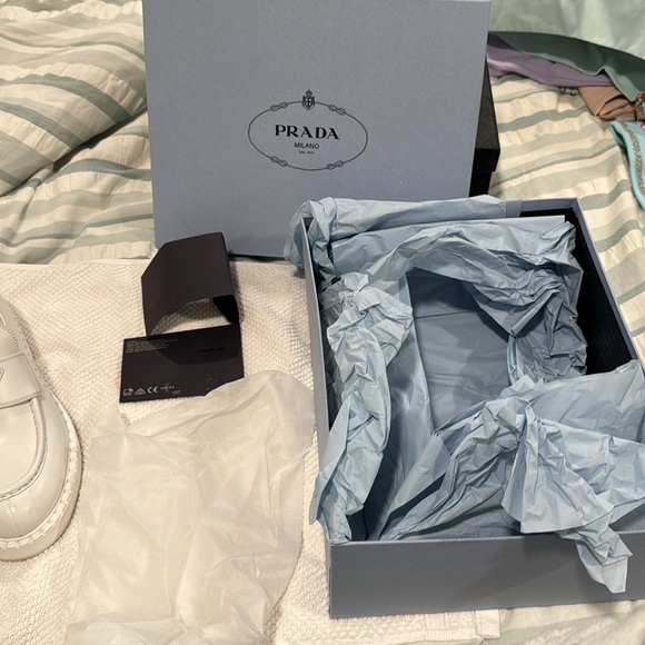 White Prada loafers size 40 - Picture 5 of 11